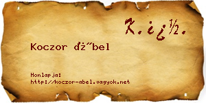 Koczor Ábel névjegykártya